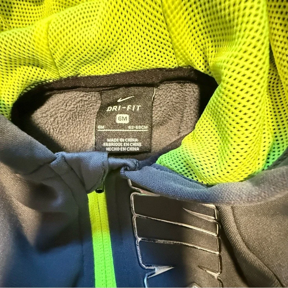 Nike Kids Footie in Gray and Neon Yellow